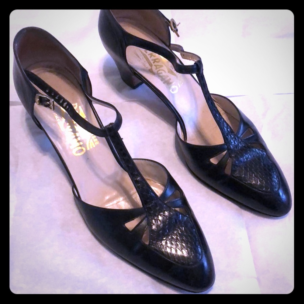 Salvatore Ferragamo black heels